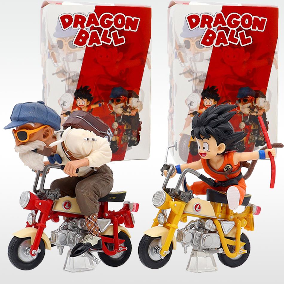 13cm Z Anime Figure Son Goku Master Roshi Locomotives PVC Action Kame Sennin Motorcycle Toys for Children gitfs