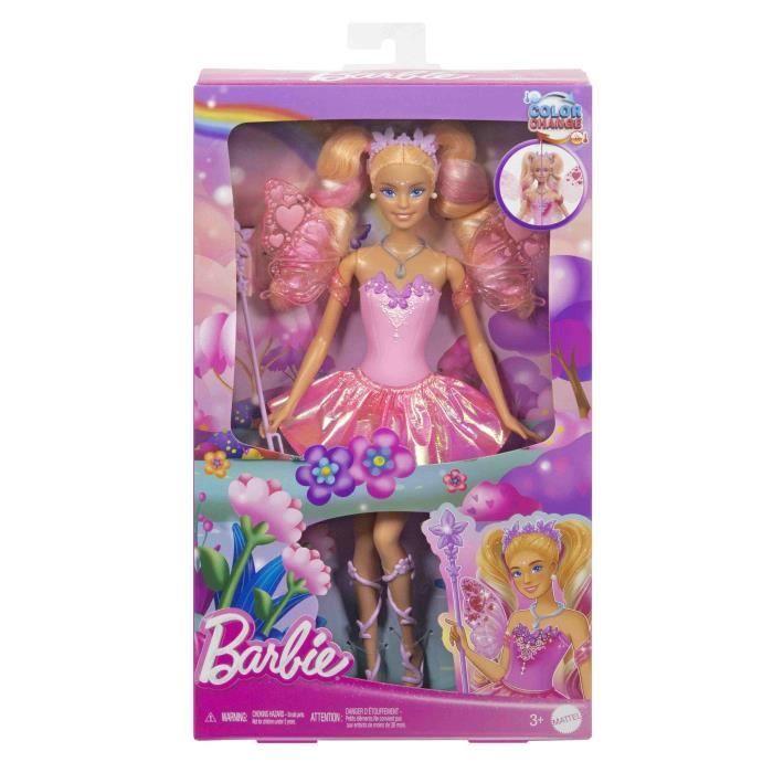 Poupée Barbie Fée-Ailes Et Tenue Avec Changement De Couleur