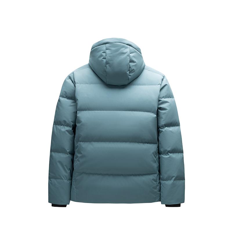 Anta Lettered Hooded Warm Casual Fashion Down Jacket Men Outerwear Ocean-Flow-Green 152517921R-3