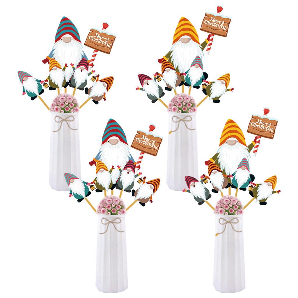 Vase Christmas Placard Decor With Santa Claus Design For Holiday Party Festive