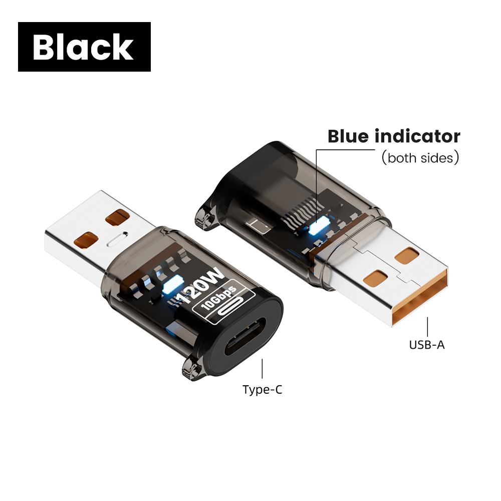 Type C Adapter USB 3.2 To Type C Converter 120W 10GB High Speed Data Audio Transfer For iPhone For MacBook For iPad For Huawei
