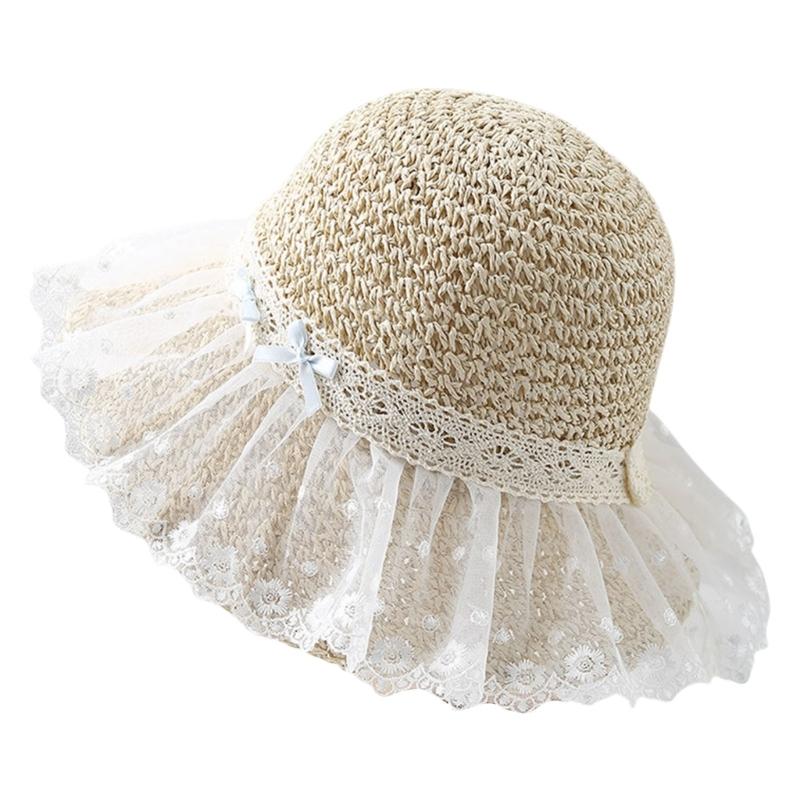 

Stylish Crochet Mesh Wide Brims Sun Hat For Women Lightweight Summer Beach Accessory Sun Shielding for Holiday Vacation