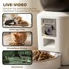 Cat Feeder with Camera, 2.4 GHz WiFi, App Control, 4L Feeder for 1-10 Meals, 2-Way Audio