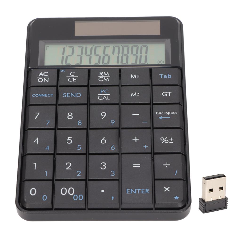 Calculator Number Pad Calculator Function 29 Keys 2.4GHz Wireless USB Plug and Play Ergonomic Design Wireless Number Pad