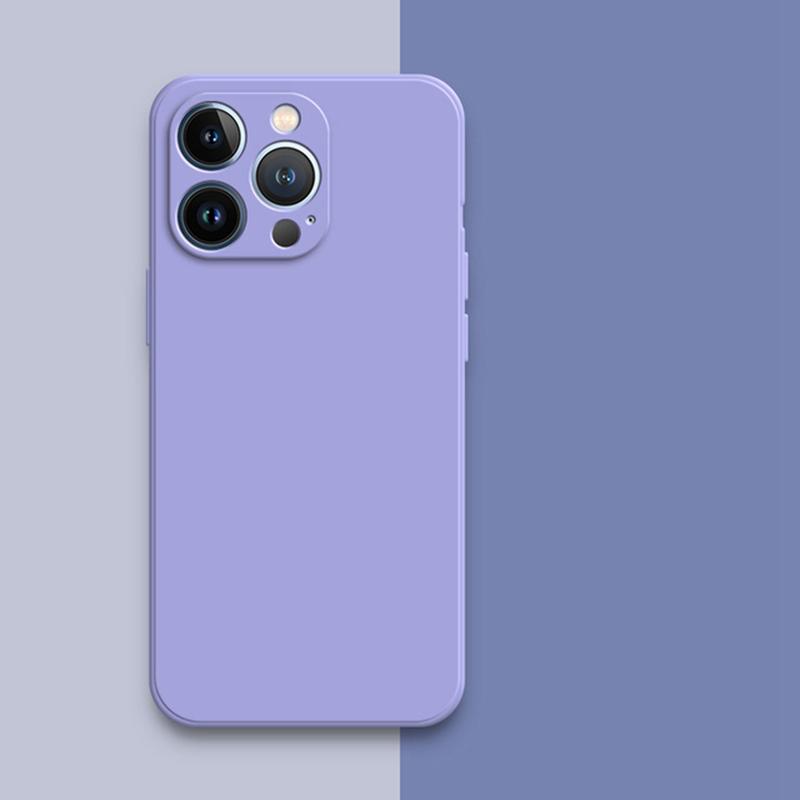 

Хороший мягкий жидкий силиконовый мягкий чехол для телефона iPhone 16 / 16 Pro / 16 Pro Max / 16 Plus противоударные чехлы TPU для телефонов iphone 16 светло-фиолетовый