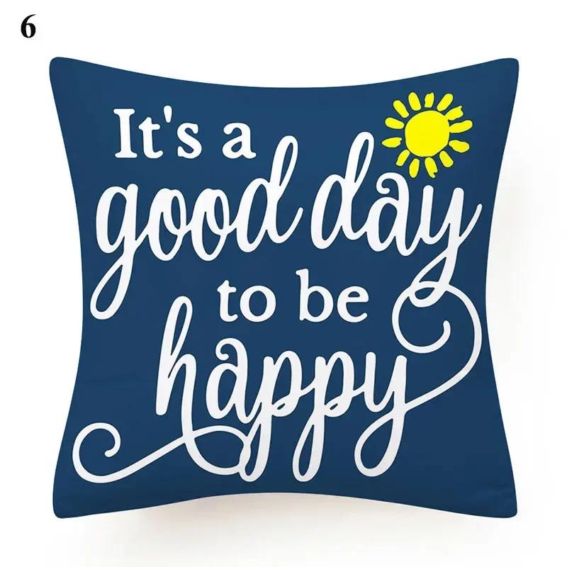 45*45Cm Flower Letter Print Cushion Cover Ployster Throw Pillows Sofa Home Decor Pillower Cover Decorative Pillowcase