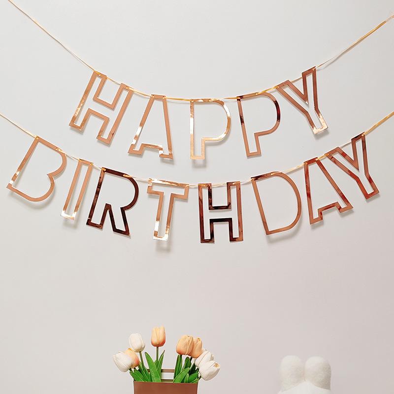 Colorful Happy Birthday Flag Decoration for Baby's First Birthday Photoshoot