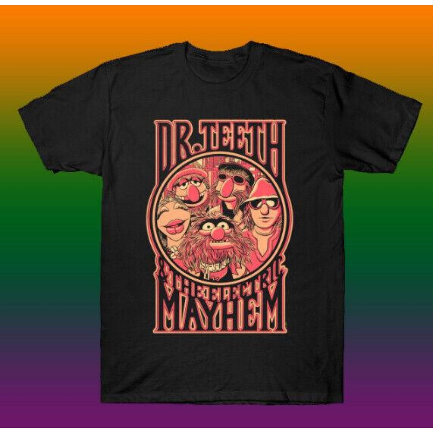 

New Dr Teeth and the Electric Mayhem Men s T-Shirt S-5XL,black Color Unisex T-Shirt S чёрный