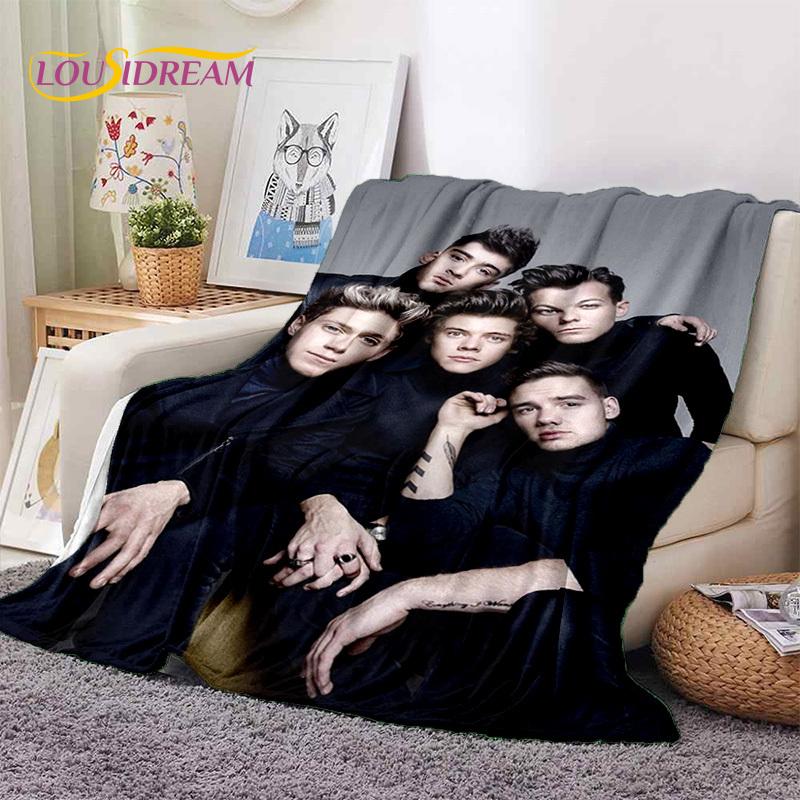 2025 Rock-One Direction Combinatio 1D Star Soft Blanket,Soft Throw Blanket for Home Bedroom Bed Sofa Picnic Travel Cover Gift