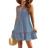 Women's Dresses Sleeveless Loose Casual Geometric Print Hem Pleated Beach Dresses