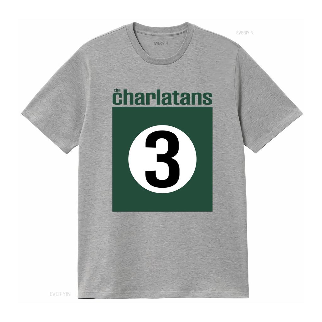 The Charlatans THREE Sproston Green Μπλουζάκι για Άνδρες Ρετρό Στυλ Εκτύπωση Υψηλής Ποιότητας vintage Πλυμένο Τεντωμένο