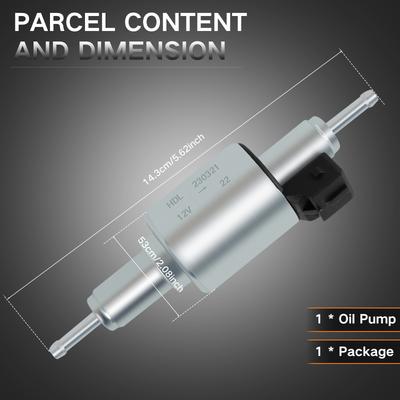 Diesel Heater Oil Fuel Pump 12V 24V 22ML Air Heater Fuel Pump Pulse Metering Gas Inline Fuel Pump Parking Heater Oil Fuel Pump