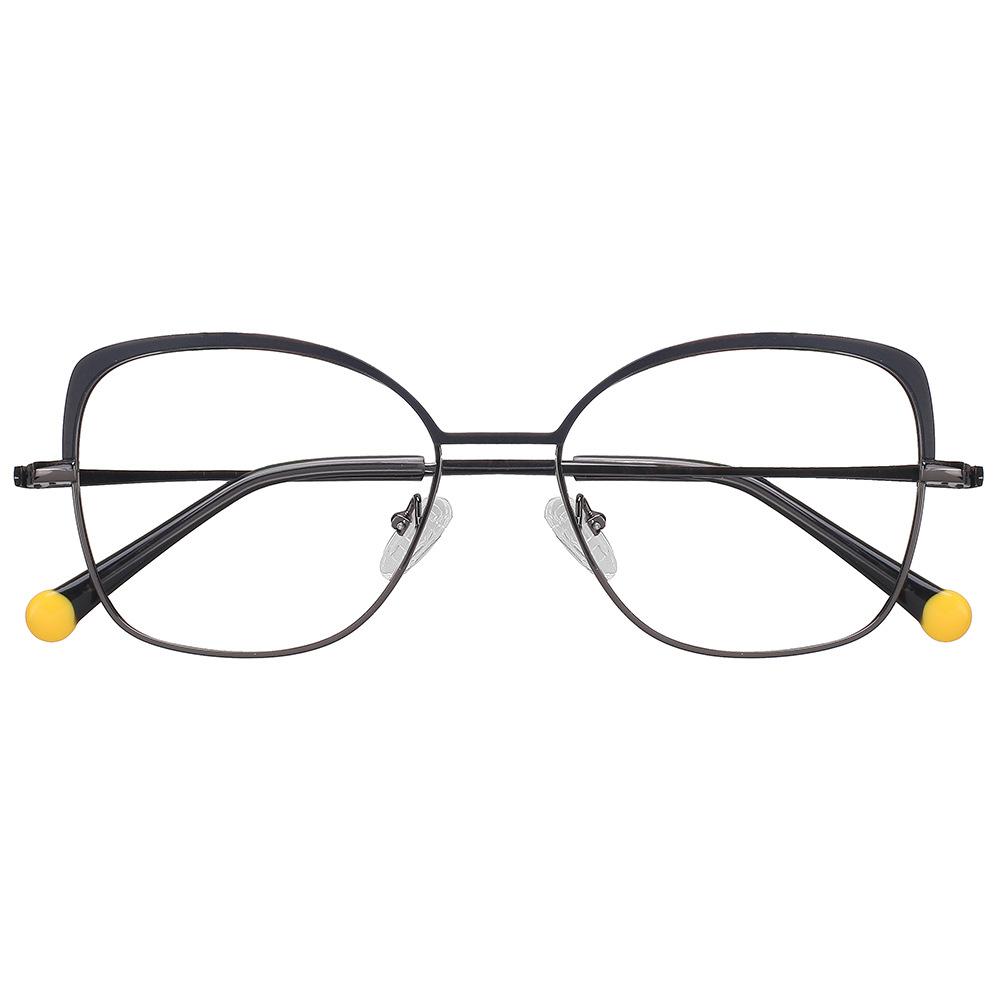 

Металлические очки, оправа для очков для близорукости, мужские очки, прямые продажи 0 ° lens чёрный