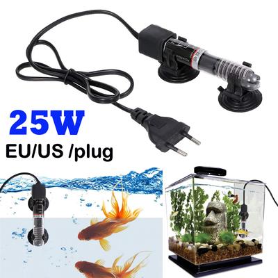 Mini Aquarium Heater Submersible Fish Tank Water Automatic Temperature 26Degrees Thermostat Heater Rod with Suction Cups