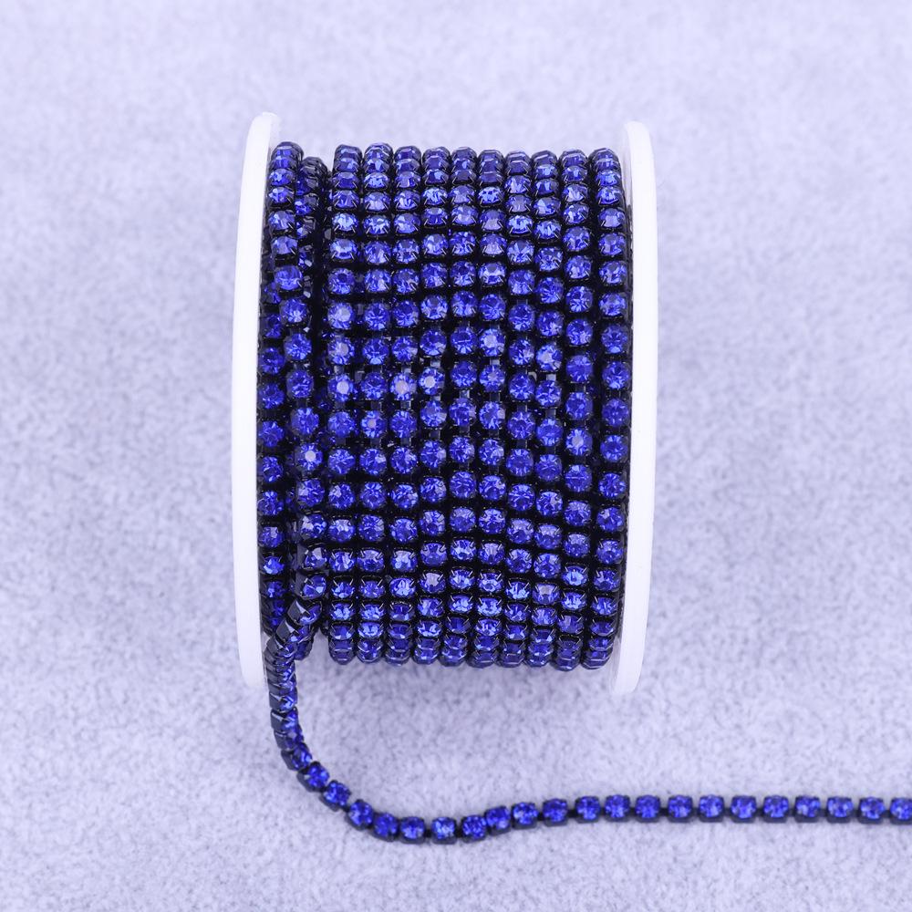 Electrophoresis Bottom Rhinestone Chain Colored Crystal Chain Diy Mobile Phone Case Claw Diamond Chain Jewelry Clothing Wedding Accessories