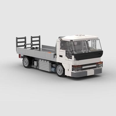 Bricklink Technischer LKW 8 breit Isuzu Elf Autotransporter Geschwindigkeitsfahrzeuge Anhänger Stadttransporter Bausteine Kinderspielzeug Geschenk