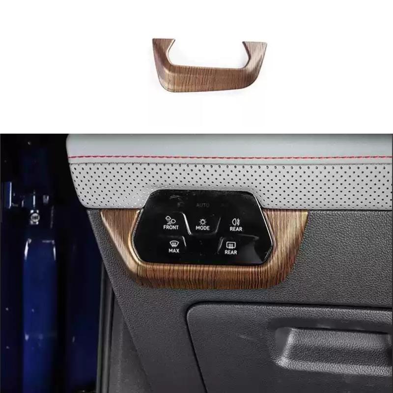 LHD For VW Volkswagen Atlas Teramont ABS Wood Headlight Switch window lift switch Air vent Gear Shift Panel cover