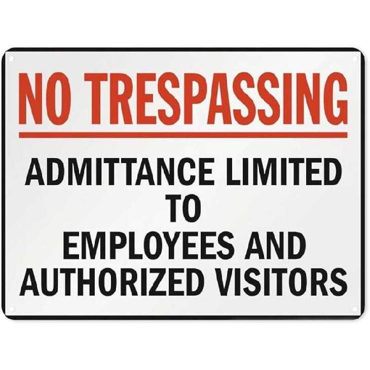 Warning Notice Traffic sign,No Trespassing Sign Private Property - No Unauthorized Parking, Aluminum Safety Danger Tin Road Sign Safety Signs For 8x12 Inch