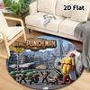 Onepunch Man Round Area Rug Carpet Rug For Living Room Bedroom Sofa Playroom Decor Nonslip Floor Mat