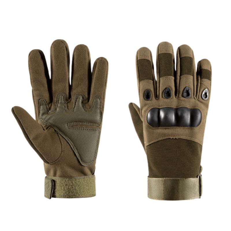 Men's Tactical Non-Slip Hard Shell Combat Gloves for Outdoor Training and Cycling.