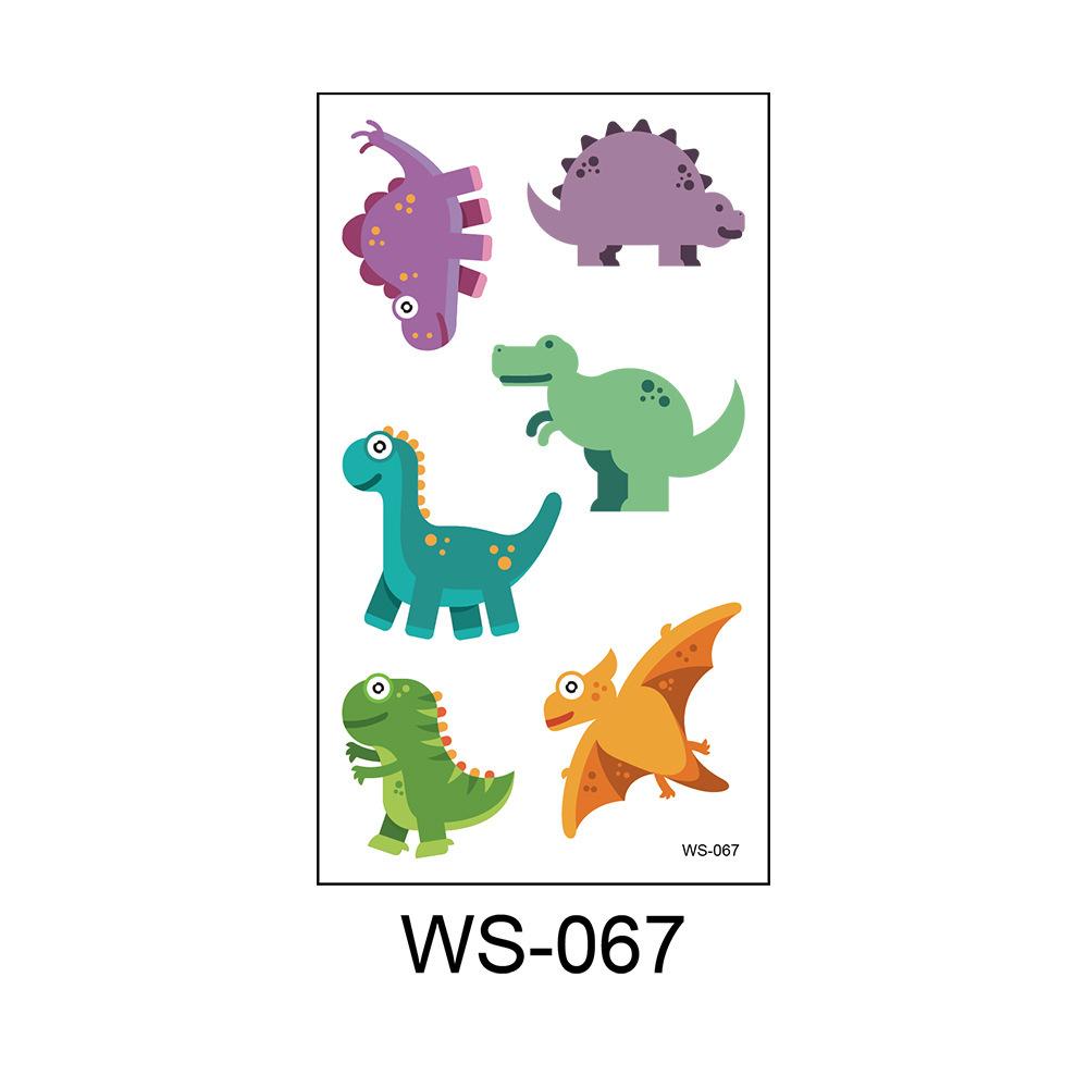 Cross Border Cartoon Children's Dinosaur Tattoo Stickers Kindergarten Party Rewards One-time Waterproof Personalized