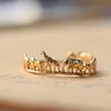 Huitan Korean Style Personality Women Rings Metal Gold Color Animal Ring Party Daily Wear Female Statement Jewelry Gift