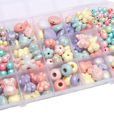 10–200 Stück Acrylperlen in verschiedenen Farben, Perlen in verschiedenen Formen zum Markieren von Schmuck, DIY-Halsketten und Armbändern