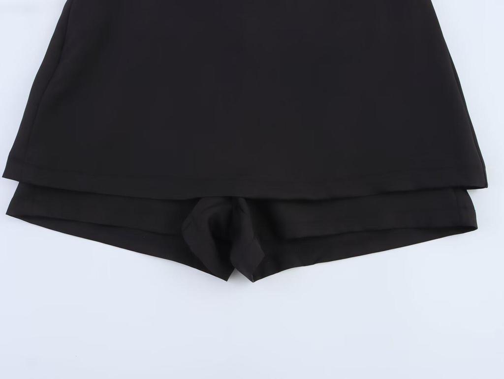 2025 Spring Women's European and American Halter Neck Shirt Dress Pants