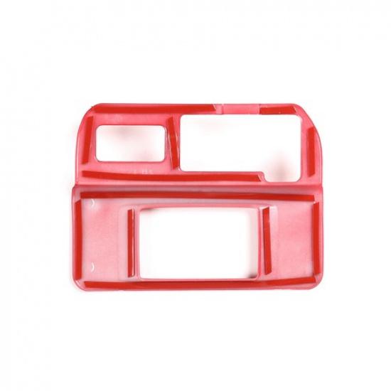 Red ABS Inner Fog Light Switch Button Cover Trim Fit For Toyota Tacoma 2016-