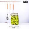 Glass Bottle Sealed Jar For Kitchen Food Pickle Fruit Canned Transparent Big Mouth Jam Bottle Storage Jar Household