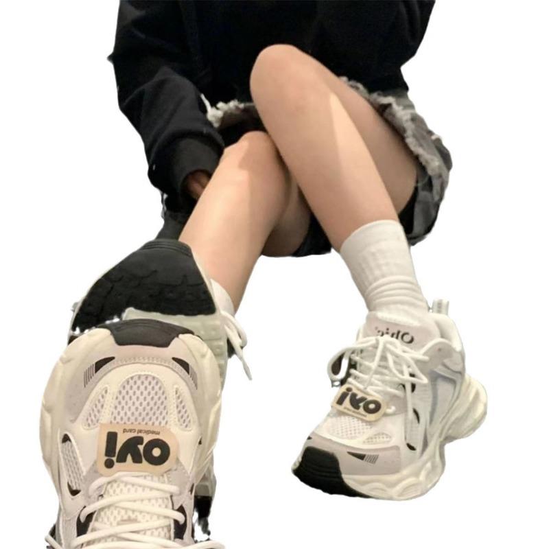 Original Explosive Platform Dad Shoes Women's Summer Lightweight Breathable Versatile Shoes Niche Women's Shoes Casual Sports Shoes Women