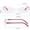 10pcs Anti Blue Reading Glasses Portable Rimless Presbyopic Glasses s for Men Women