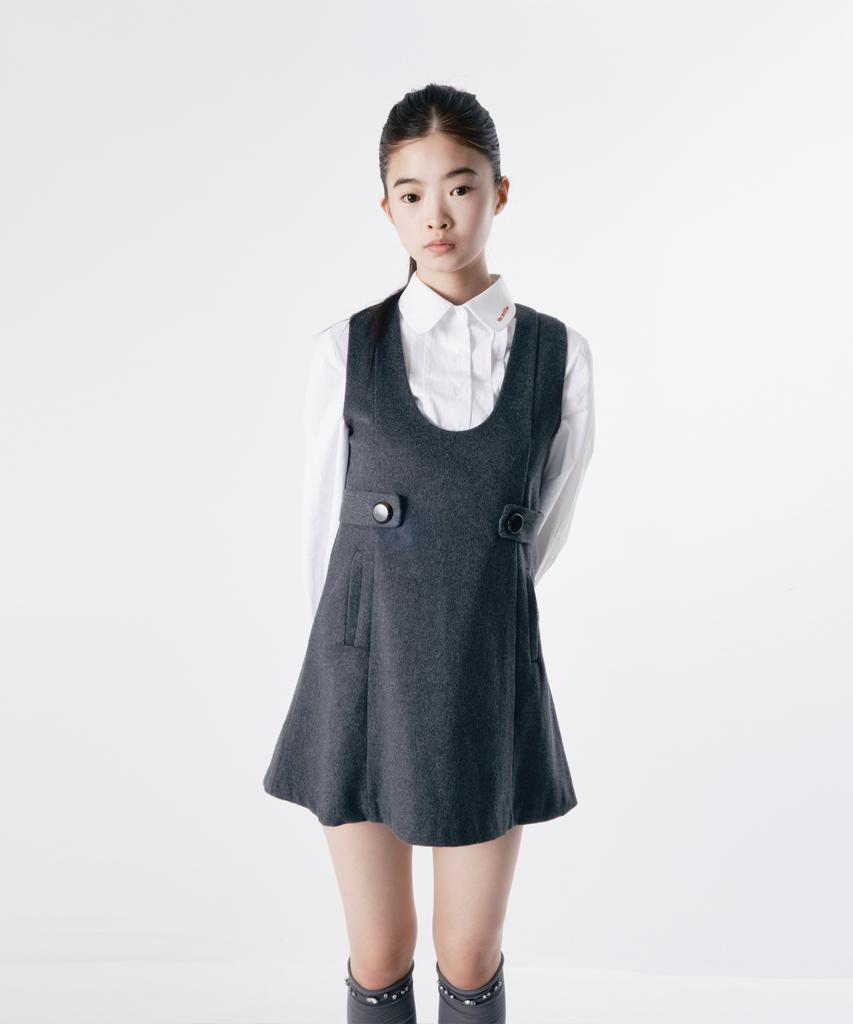 Deobeuleseussiakaibeu Wool Button Mini Dress 003