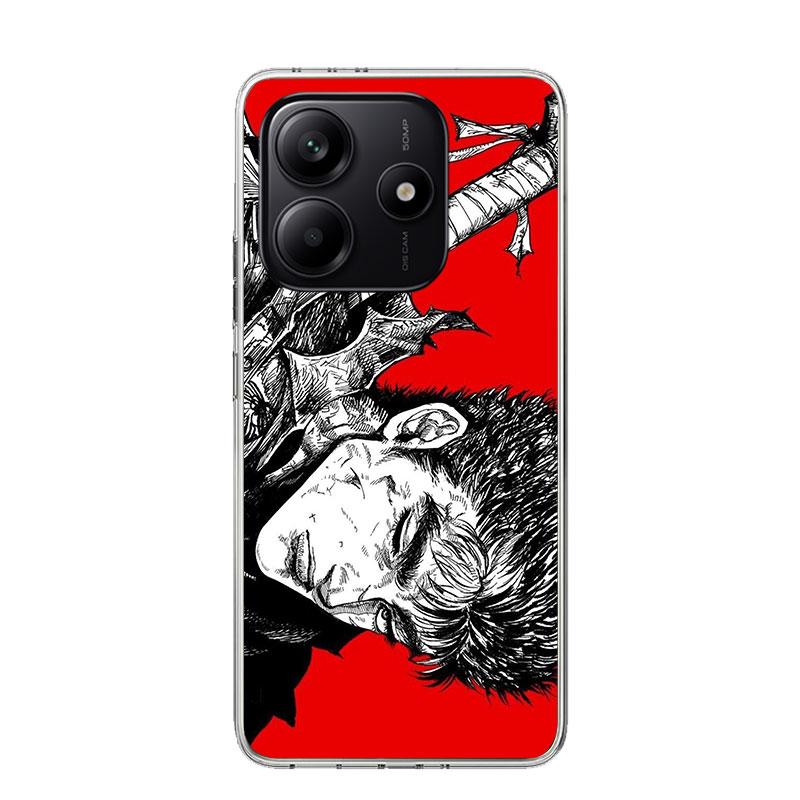 G-Guts B-Berserks Anime Phone Case For Xiaomi Redmi Note 15 14 13 12S 12 Pro Plus 11S 11E 11 11T 10S 10 Art Soft Pattern Cover R
