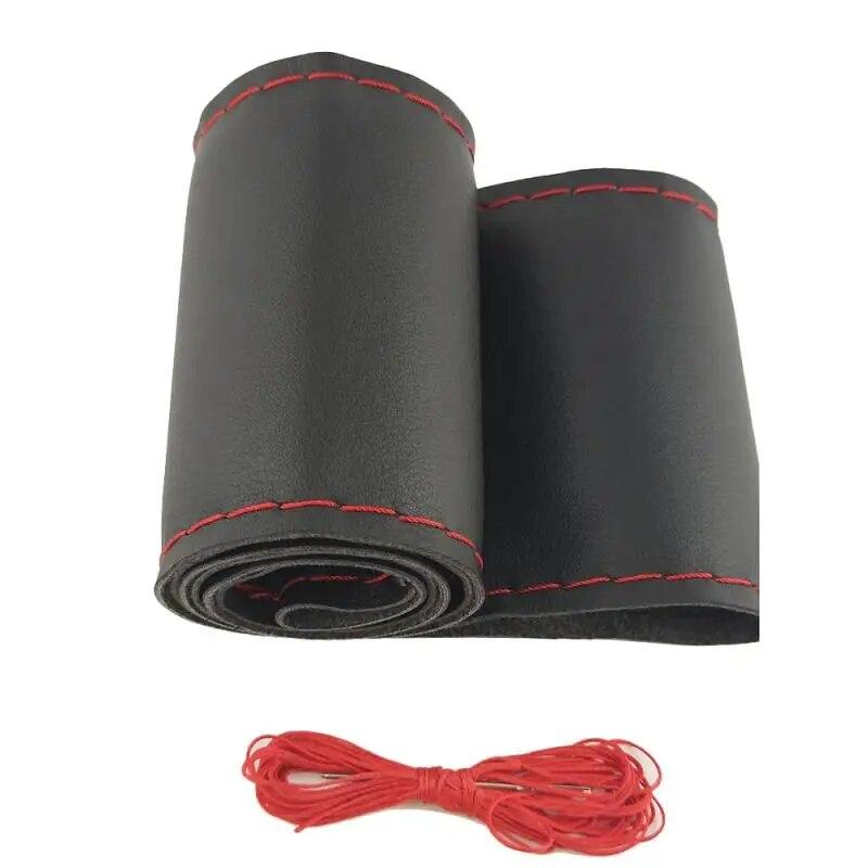 36/38/40CM Three Styles DIY Car Steering Wheel Cover Car Steering Wheel Braid Cover With Needles And Thread Artificial Leather