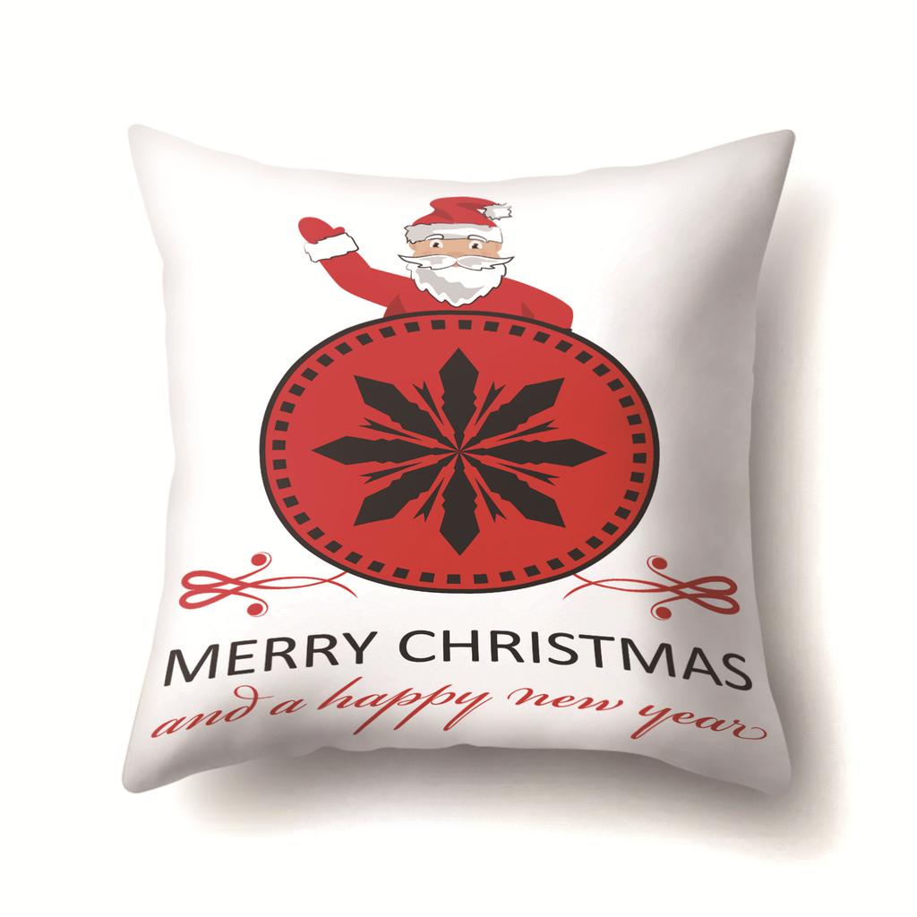European and American Christmas Santa Claus Christmas Tree Creative Polyester Pillow Case Fashion Home Pillow Case