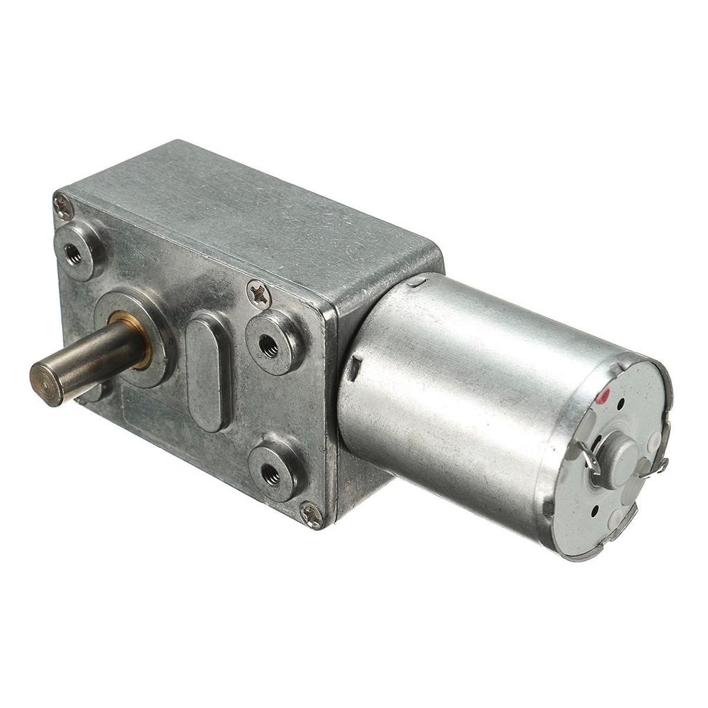 Motoriduttore A Vite Senza Fine 12V CC Con Autobloccante - Alta Coppia, Reversibile, 66 Giri/min - Per Progetti Fai Da Te - 3