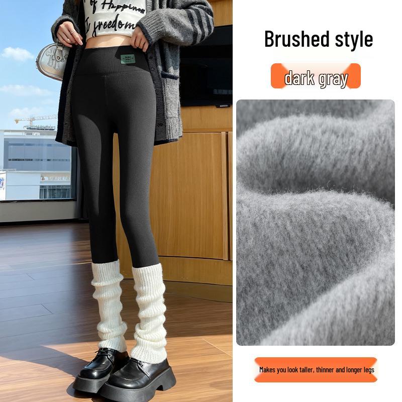 

Women s High-Waisted Lambswool Leggings - Autumn/Winter, Warm Fleece, Non-Irritating Cotton for Belly and Legs M [For 35-50 kg]