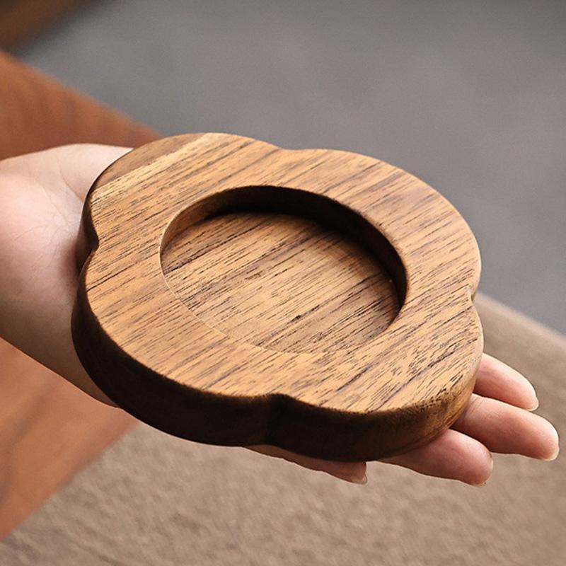 1PC With Glass Cover Weddinig Wood Candlestick Transparent Candle Holders Antique Lanterns Tabletop With Wood Base Windproof