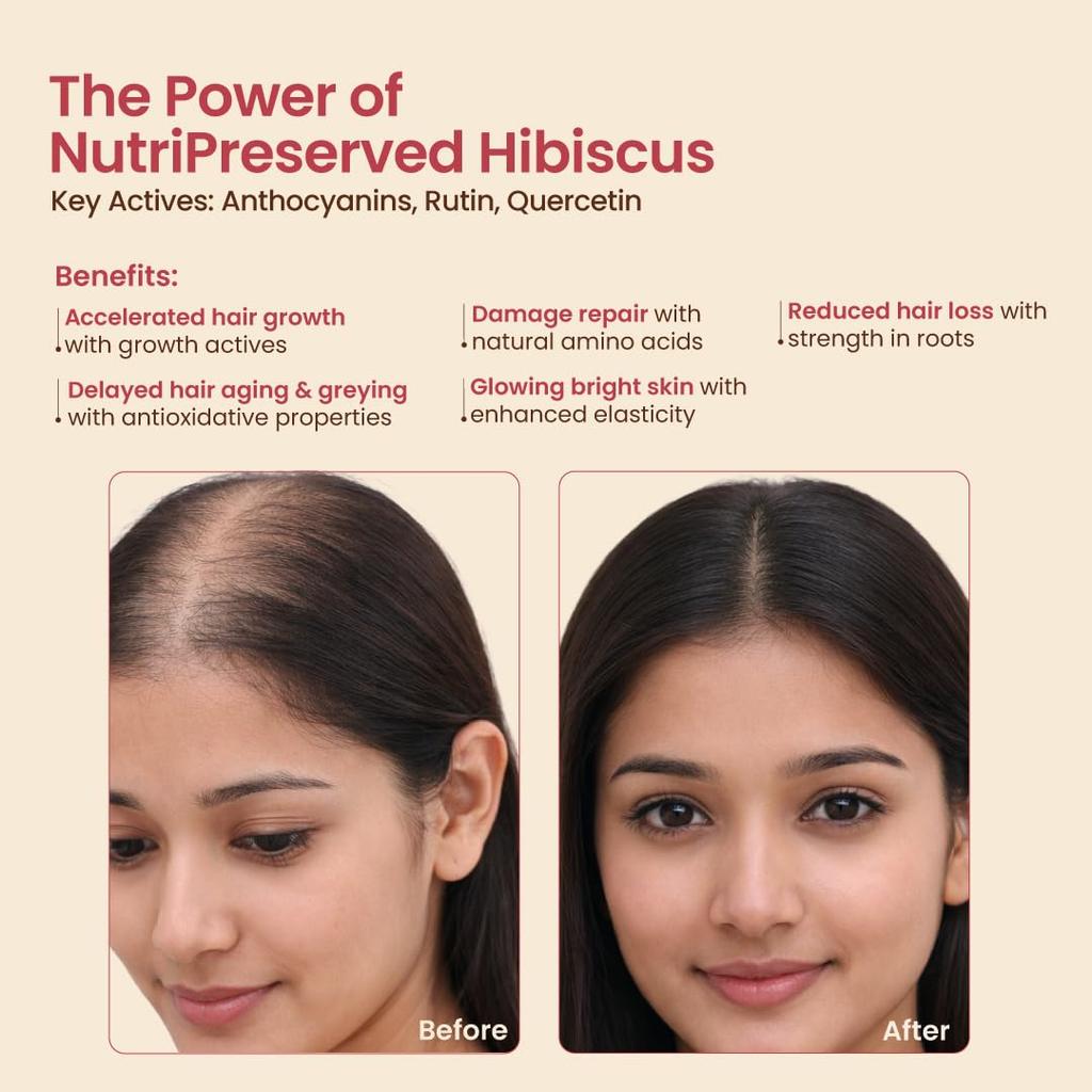 Nat Habit 100% reines Hibiskuspulver für Haarwachstum und Gesichtsmaske - Natürlicher Hibiskus Rosa-Sinensis für strahlende Haut 100g
