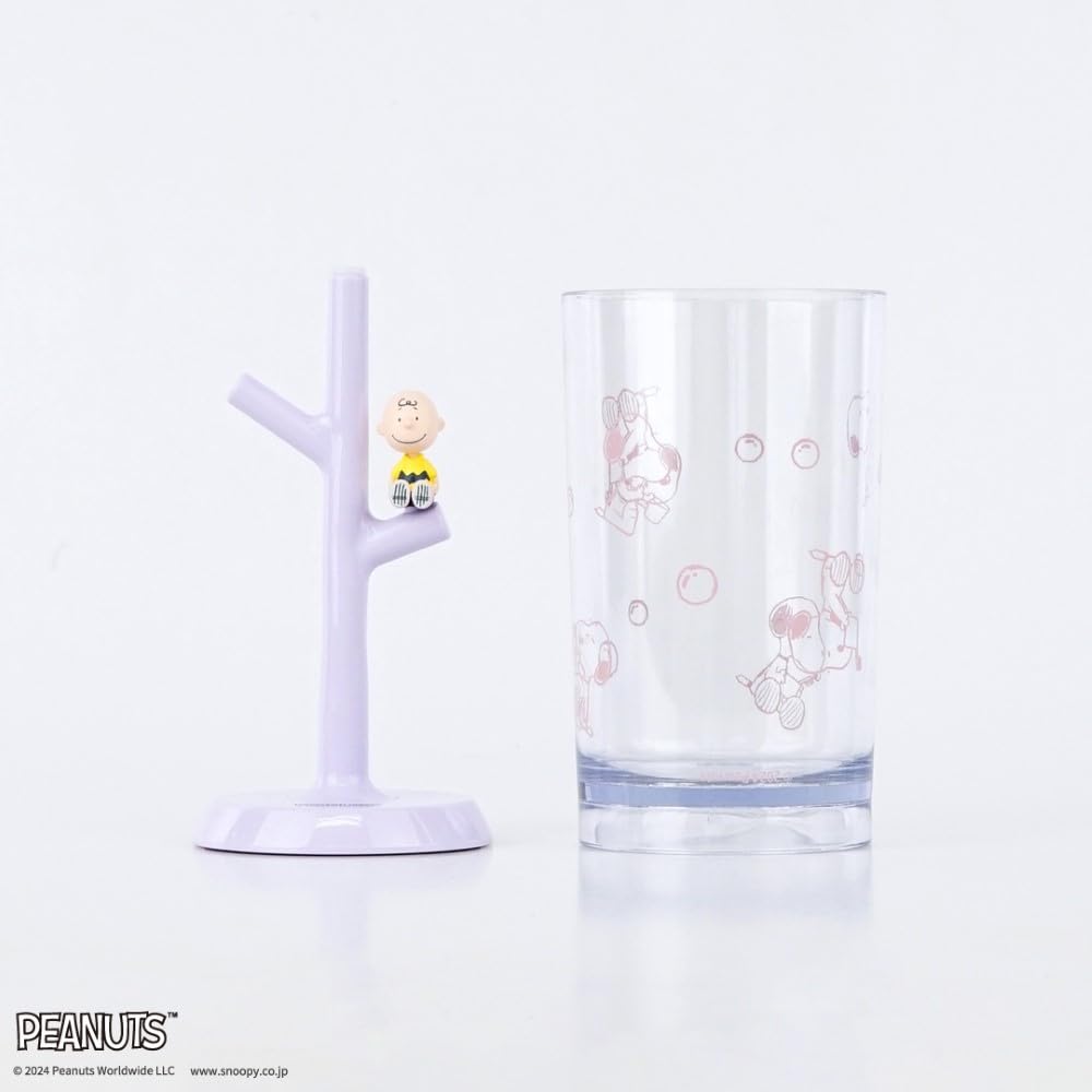 Hashy Top-in Gargle Cup & Stand, Charlie Brown, W&B, PN-3520