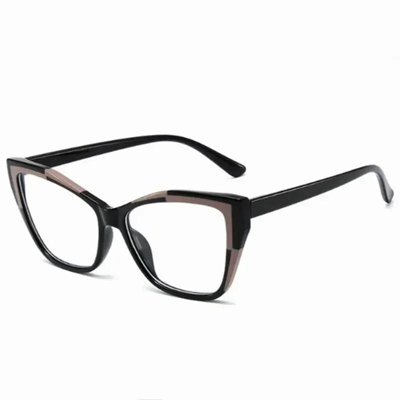 Cat Eye Anti Blue Light Computer Plano Reading Glasses New Optical Eyeglasses Frames for Women Fashion Retro Luxury Eyewear
