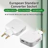 Eu Plug Adapte 4 In 1 Wall Outlet Extension Eu Electrical Socket 180 Degree Plug Adapter Travel Aadapter Portable Power Converte