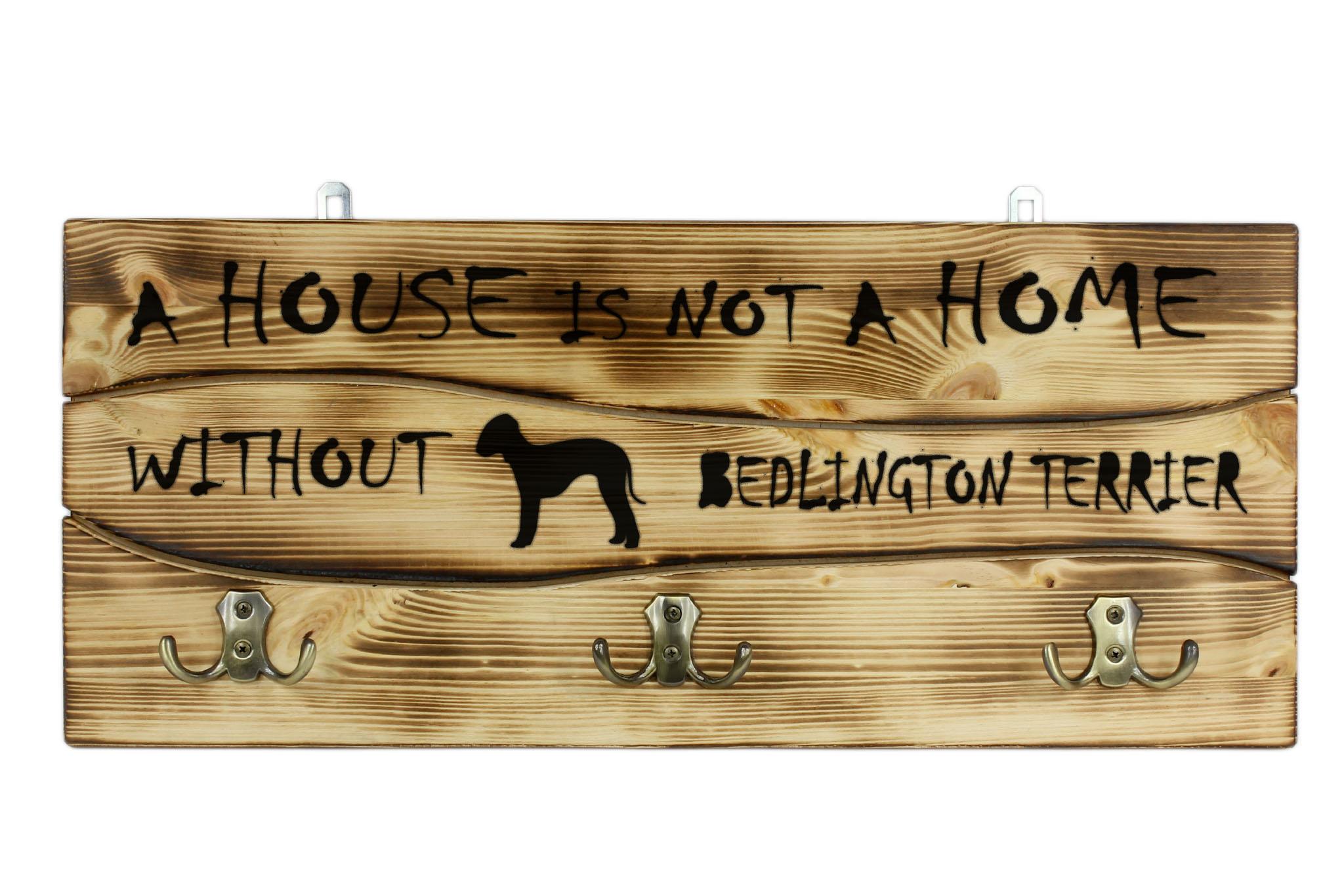 

Bedlington Terrier, Rothbury Terrier, Rodbery Terrier - clothes hanger with a dog, medal display, home decoration from the Art-Dog brand