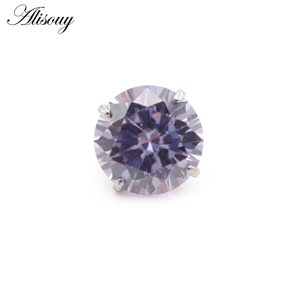 Alisouy 1PC G23 Titanium External Thread Cubic Zircon For Lip Labret Rings Ear Stud Earrings Piercing DIY Body Jewelry Accessory