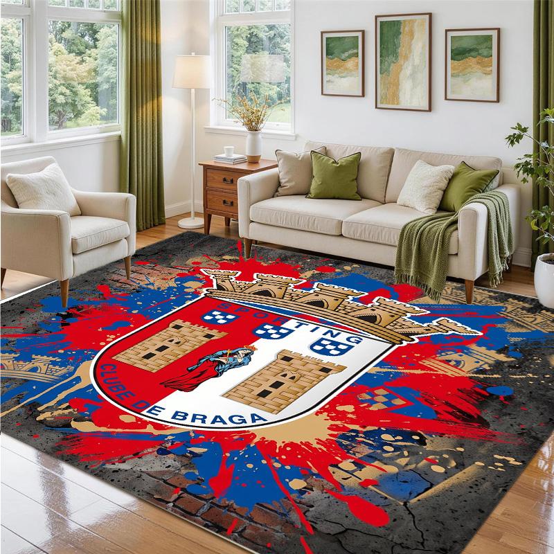 Braga FC Design Crystal Velvet Rug Soft Decorative Mat for Bedroom Entrance