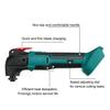 6 Speeds Adjustable Cordless Oscillating Multi Tool Variable Speed Renovator Woodworking Tool for 18V Makita Battery