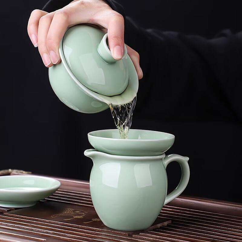 Haofeng Kung Fu Tea Set with Wooden Tea Tray