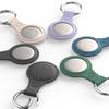 Silicone Case Sleeve Soft Cover for Apple for Airtag Shock Absorbing Shell with Anti-Lost Keychain Ring Scratch Resistant
