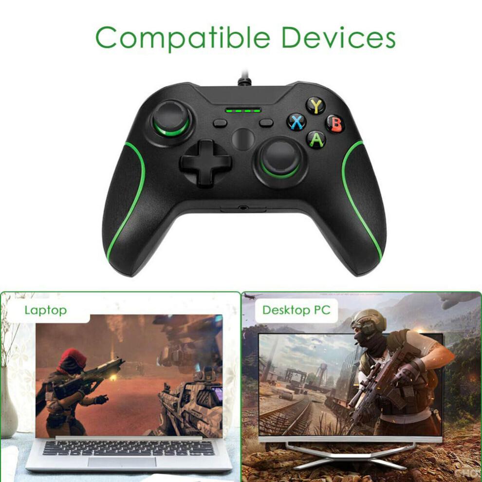 Przewodowy Kontroler Xbox One dla Xbox One/One X/One S i Windows 10 - Gniazdo słuchawkowe 3,5 mm, Podwójna wibracja, Ergonomiczny, Plug-and-Play USB